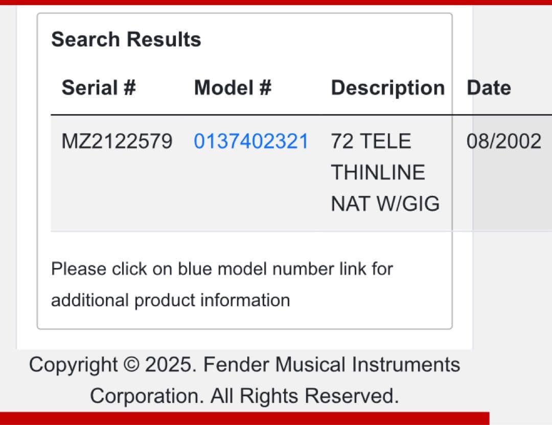 Fender Mexico ‘72 Telecaster Thinline