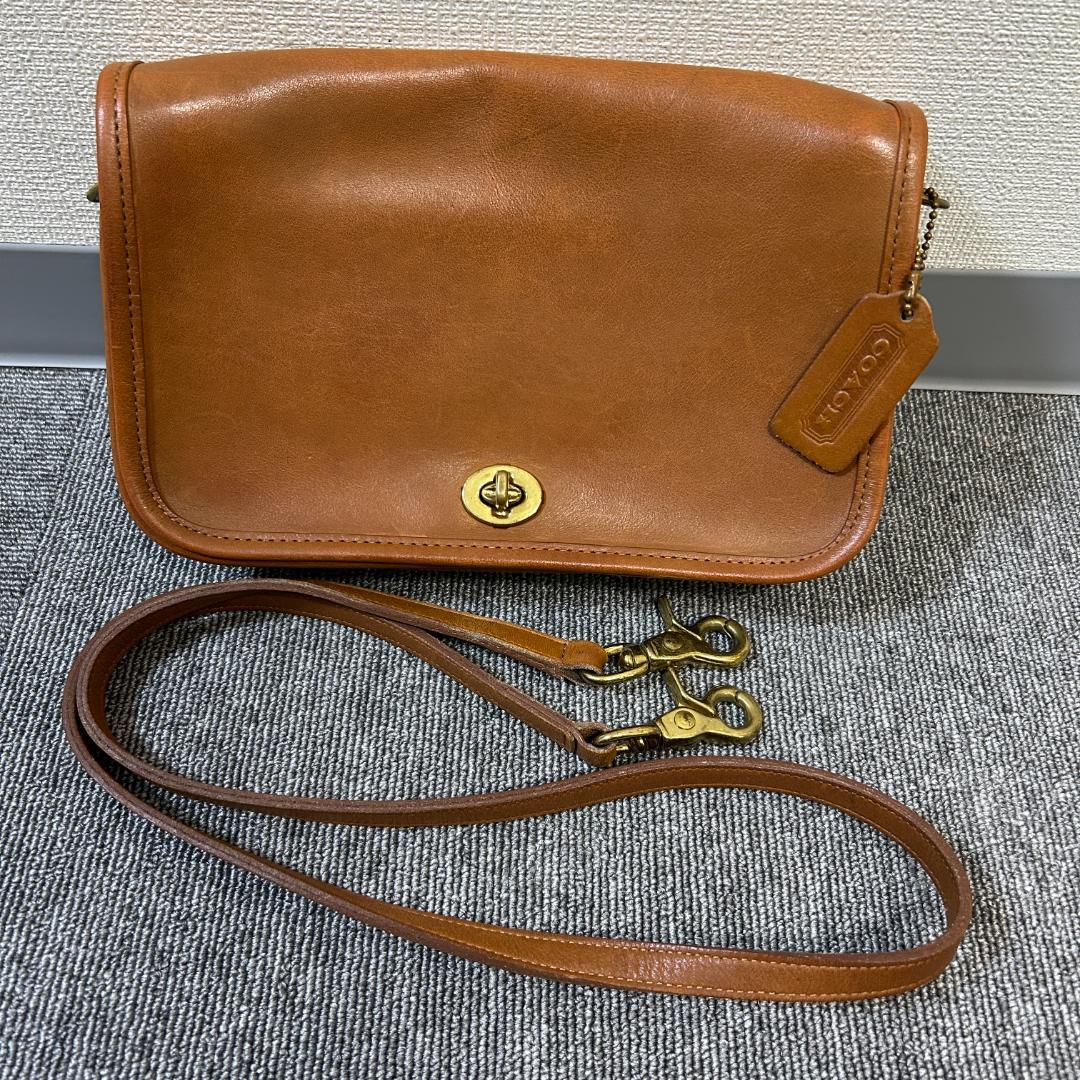 COACH オールドコーチブラウンショルダーバッグ 0586-312