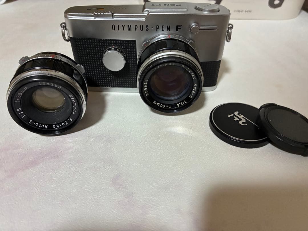 Olympus PEN F フィルムカメラ ズイコーレンズ2本付き