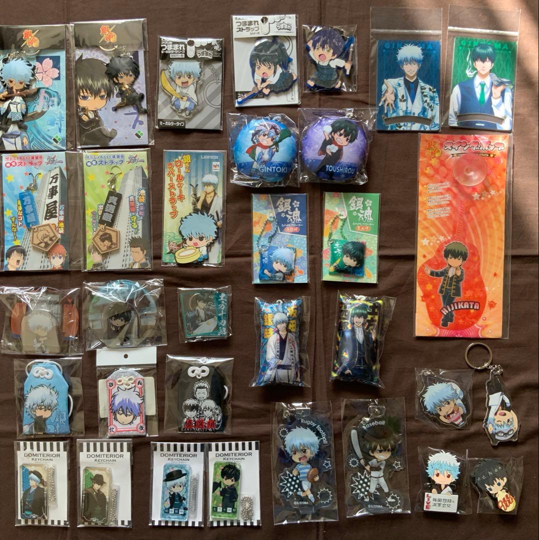 銀魂　坂田銀時　土方十四郎　他　アクリルバッジ　キーホルダー　タオル　等　82点