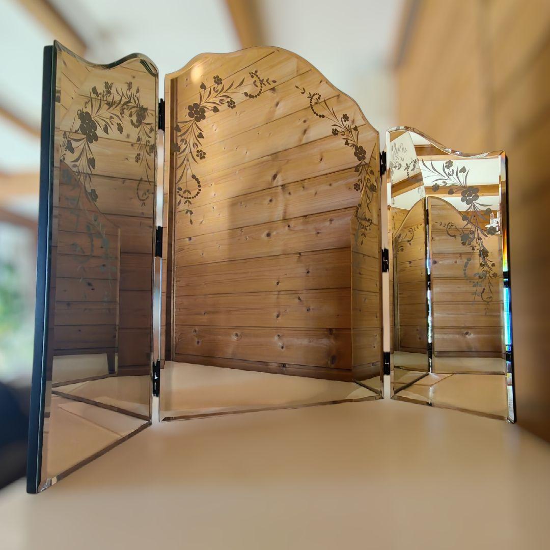 希少 ローラアシュレイ ベネチアン 三面鏡 ドレッサー 鏡台 廃盤モデル