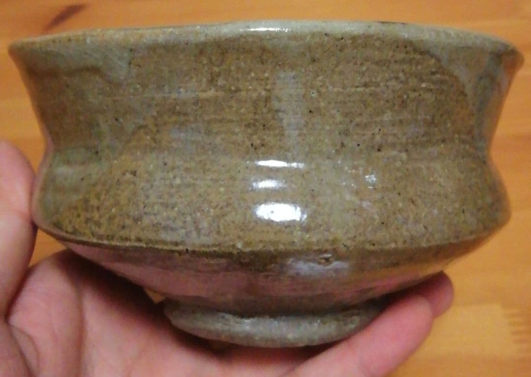 小林一雅作　唐津焼　絵唐津　沓　茶碗　共箱　共布　茶道具