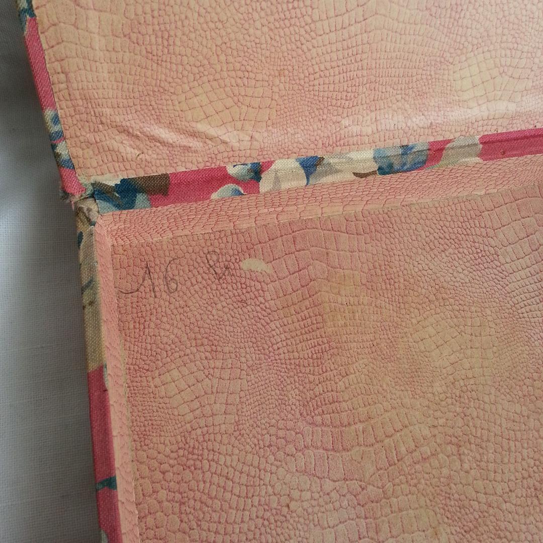 カルトナージュ 花 ピンク フランス アンティーク