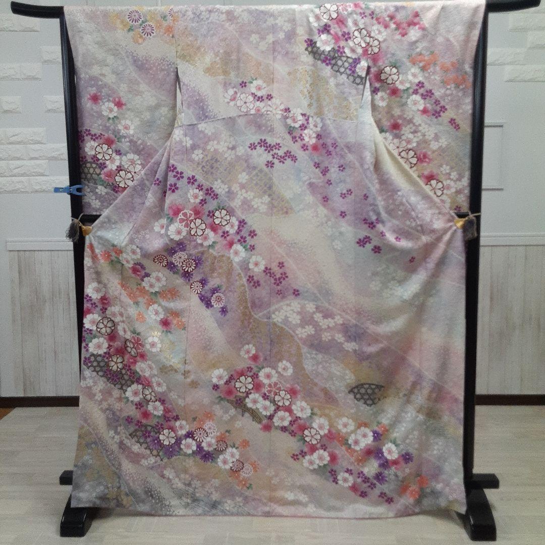 644正絹振袖白158cmぐらい