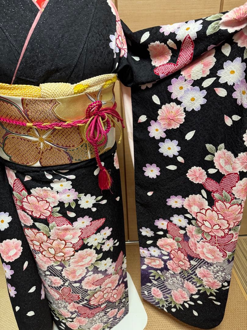 正絹　振袖単品　お稽古等