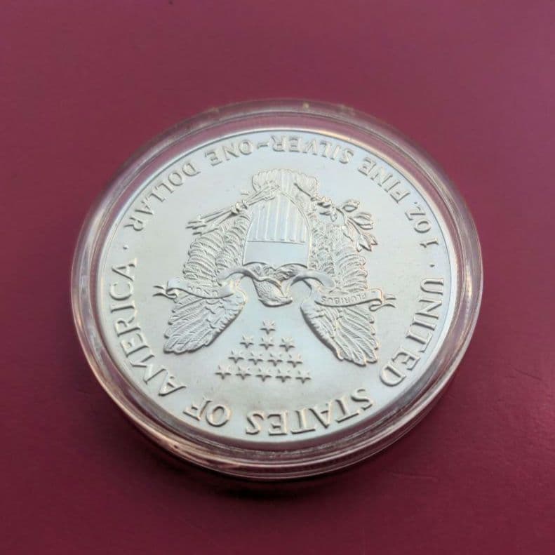 1986年（発行初年）イーグル銀貨カプセルケース入