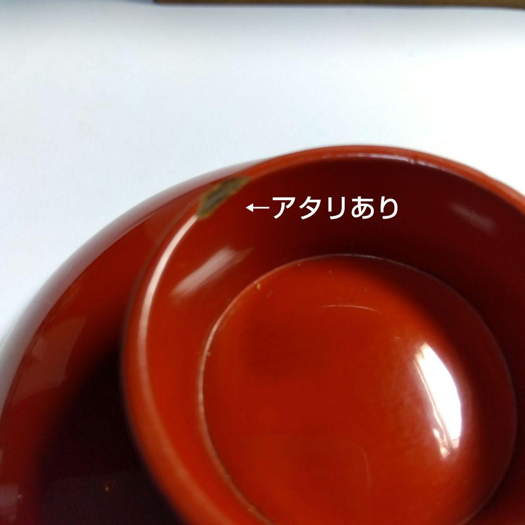 輪島塗　朱塗　時代蒔絵金人物銀富士蒔絵 杯一対　漆芸　共箱　１客の高台にアタリ有