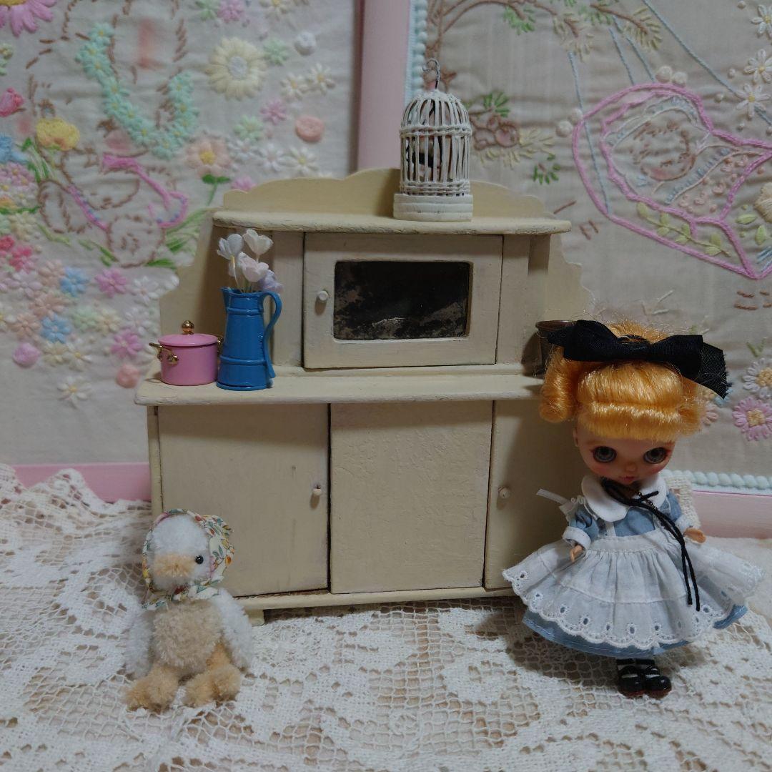 ヴィンテージ、キャビネット、ミニチュア、ドールハウス