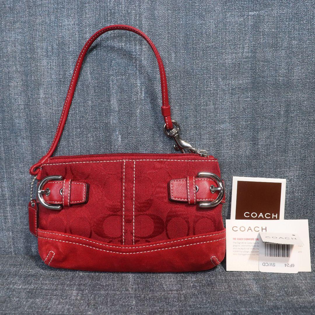 バッグ Coach SOHO Accessory Pouch Hand Bag Red