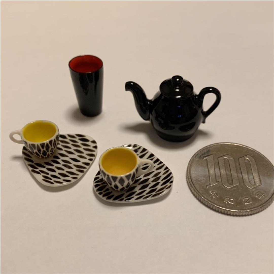 イギリス　ミニチュア　ブラックティーポット　ドールハウス　ミッドセンチュリー