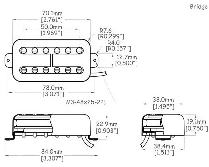 Roswell Humbucker-sized Filtertron リア用