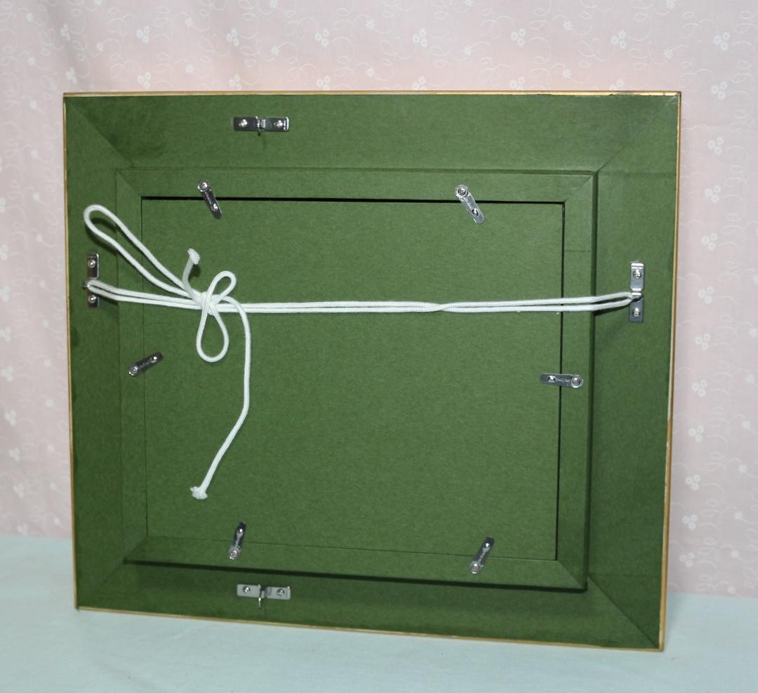 油絵　永月水人　Ｆ０号　黄金の富士山　純金金箔