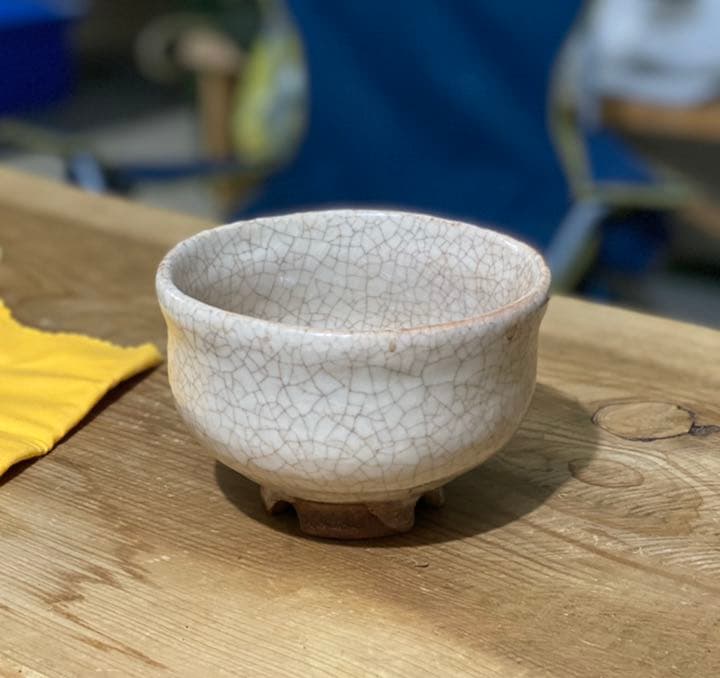 初夢価格　二碗セット　三輪休和、壽雪　萩焼　人間国宝