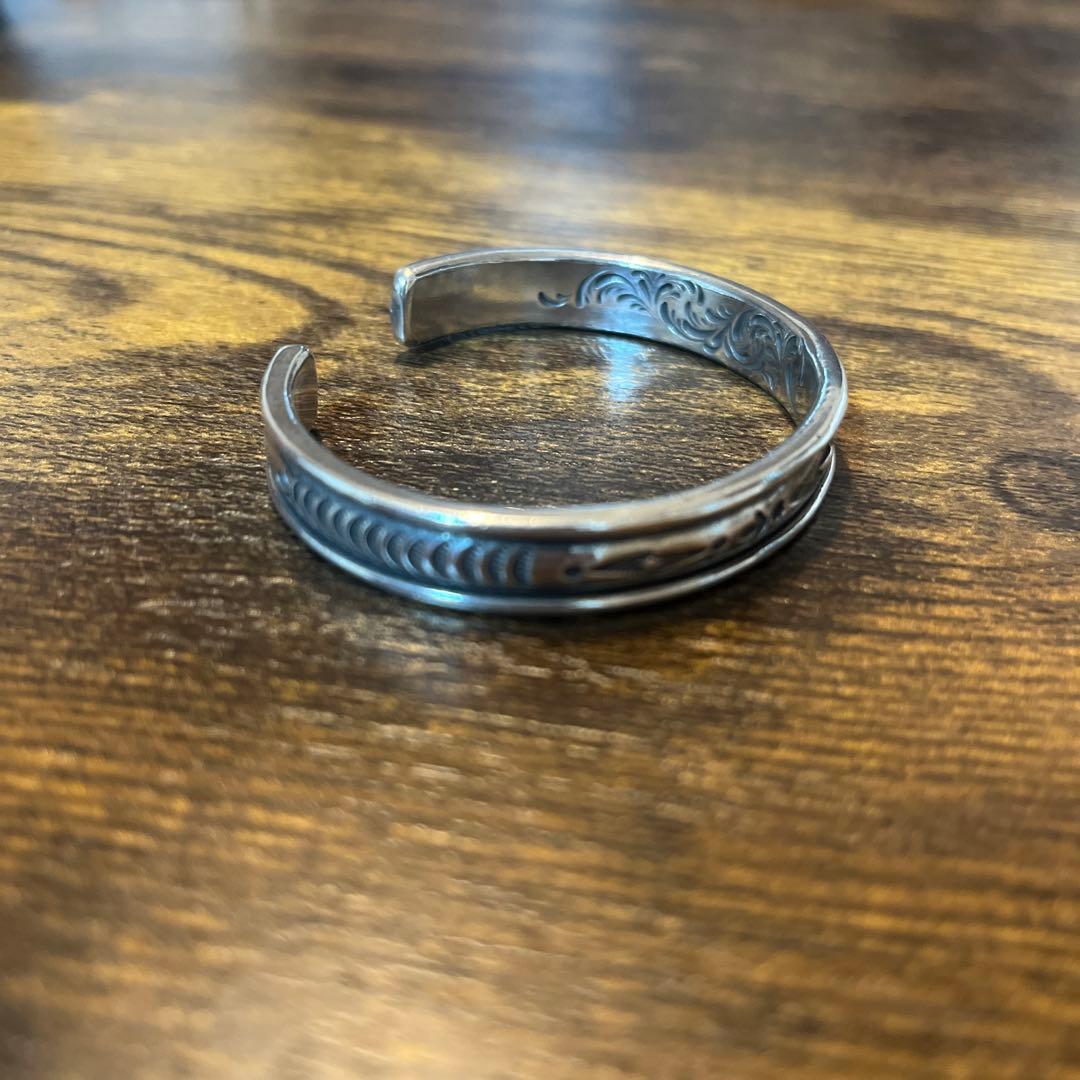 Mt.hill マウントヒル　ダイヤモンドパターン シルバーバングル