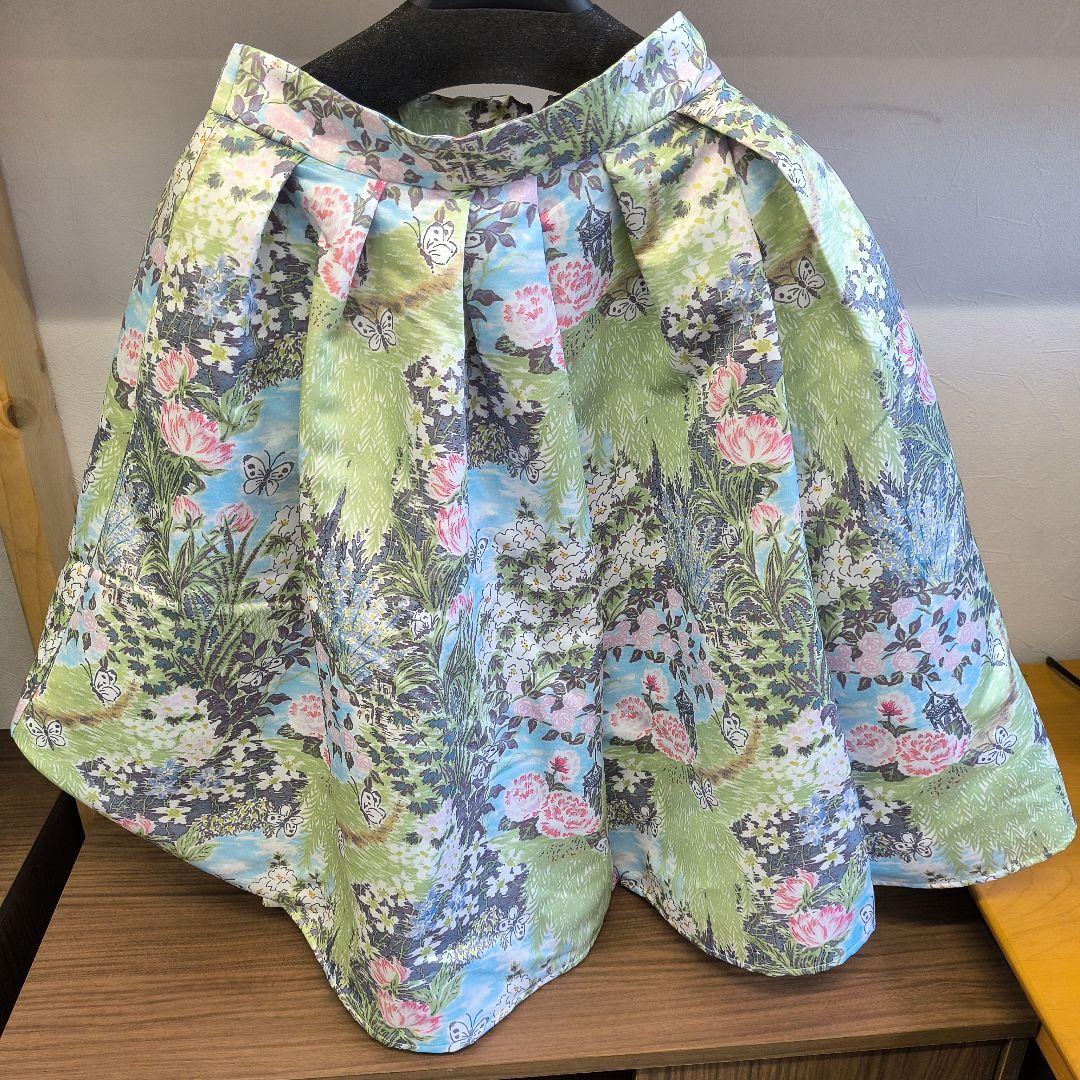 SEVEN TEN 花柄フレアスカート 多色