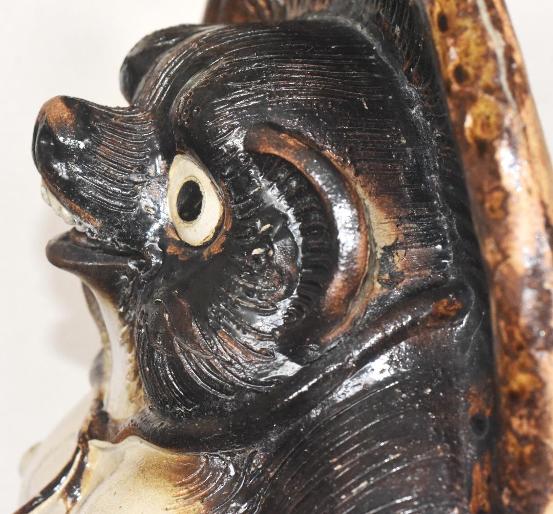 た*ち様 タヌキの置物　信楽焼 67ｃｍ　●2503033