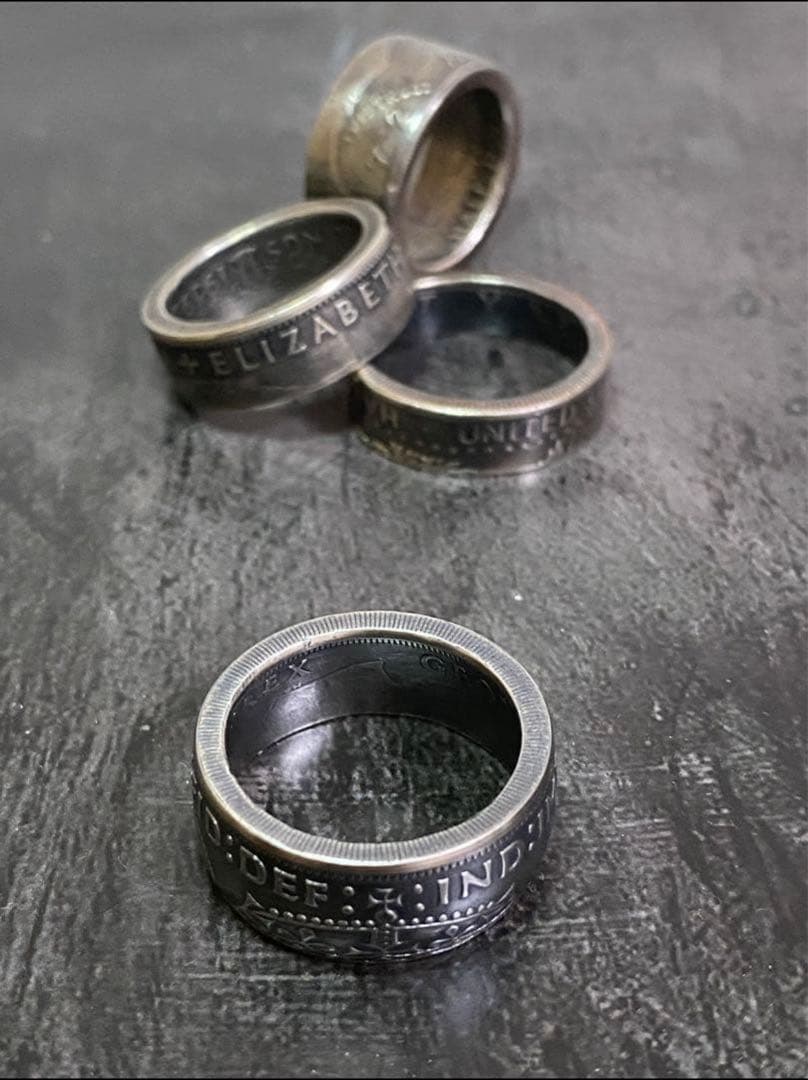 アメリカ50セントハーフダラー　イギリス2シリング✖️2(模様別) るぅ