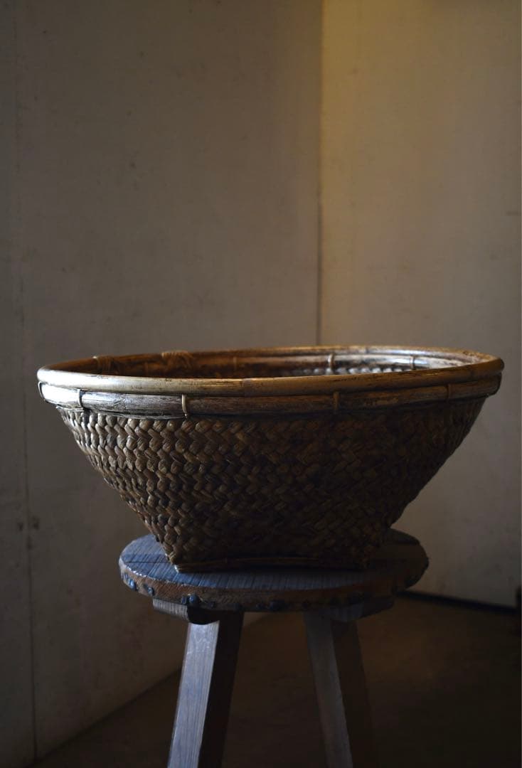 古道具　フィリピン　ルソン島　古籠　民藝　vintage プリミティブ　竹編み