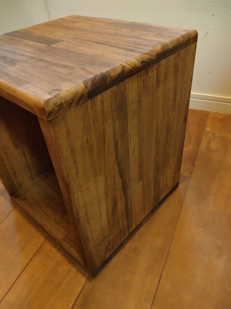 木製　ハンドメイド　オーダー　ロの字型　ワトコオイル　棚　シェルフ　水槽台