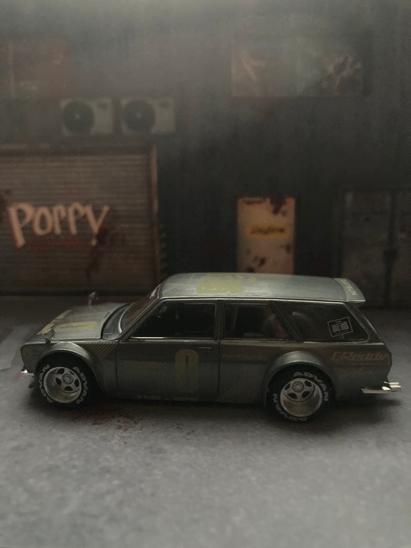 Minigt✖️街道ハウス　510ブルーバードワゴン　1/64スケールチェイス