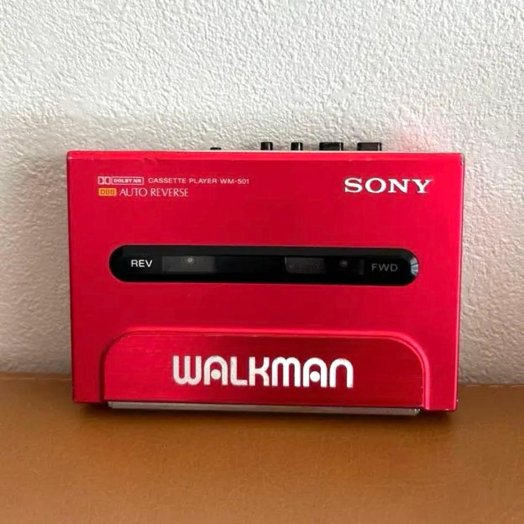 SONY WALKMAN WM-501 ソニー　ウォークマン　レッド　ジャンク