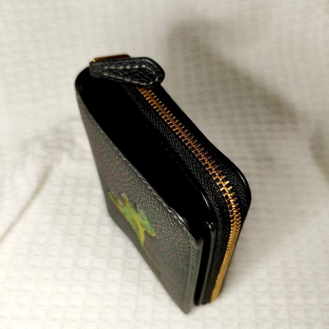 【美品】COACH レキシー 二つ折り財布 ブラック 日本限定　cz120　レザ