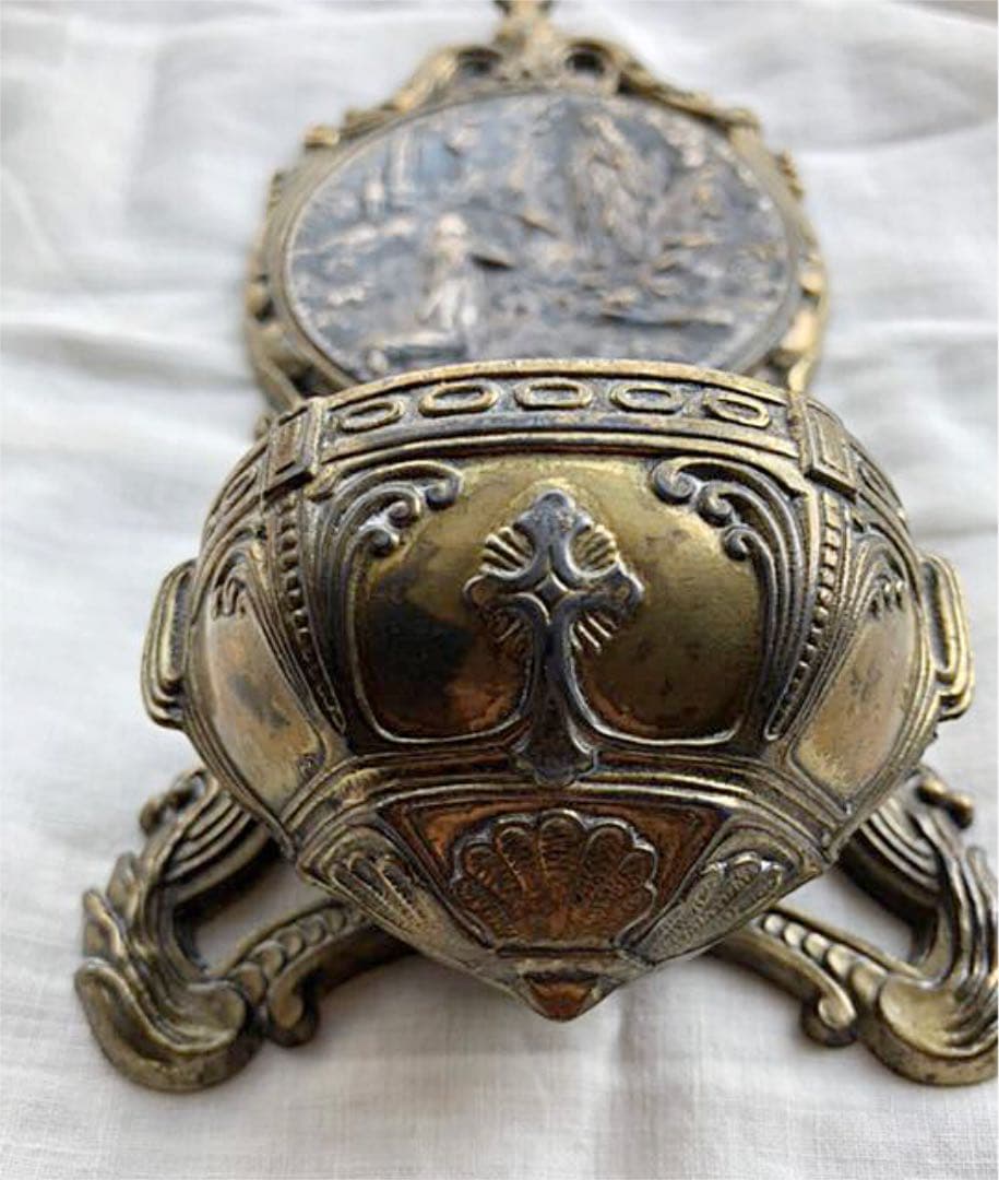 フランスアンティーク金色レグール聖水盤 T24