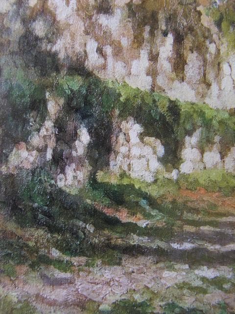 佐々木麦、【落葉の頃】、希少な画集画、新品高級額・額装付、状態良好