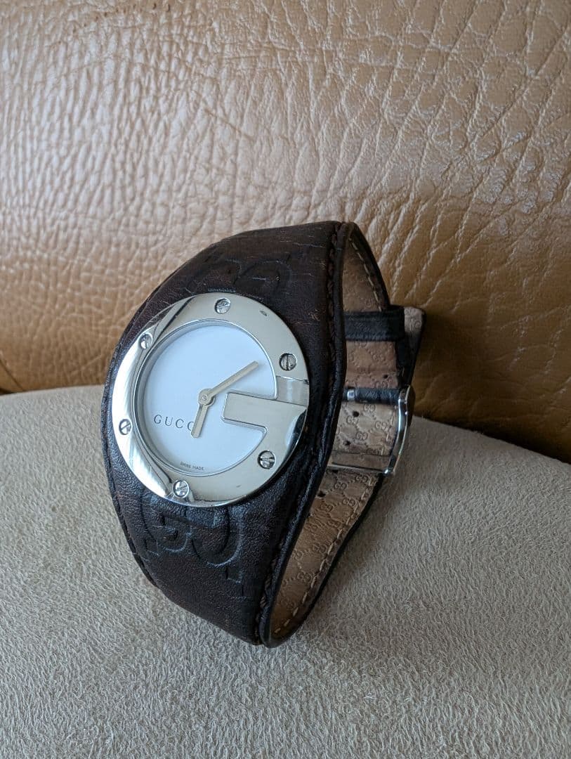 GUCCI バンデュー ブラウンレザー 時計