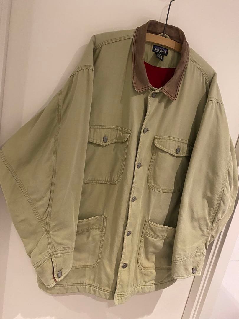 【名作】90s patagonia nuevorange ヌエボレンジ　襟レザー