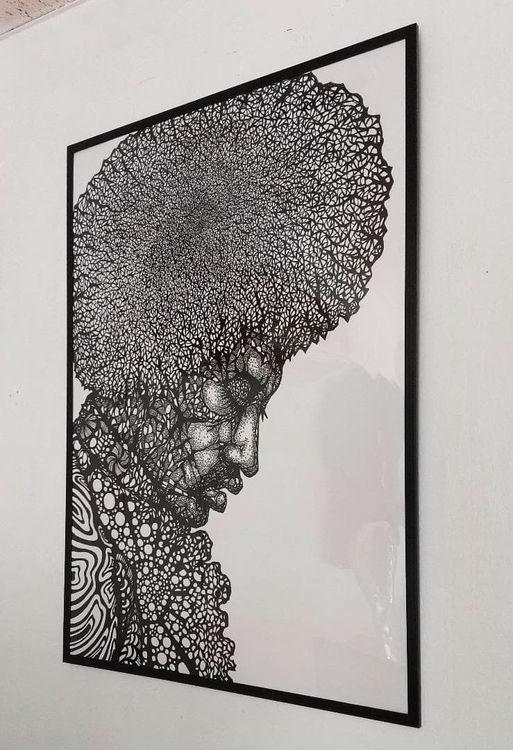 ☆新品A1サイズ手描きアートポスター半光沢紙プリントジミ・ヘンドリックス