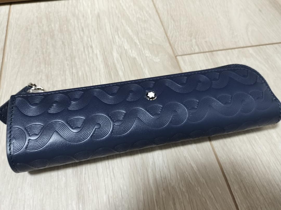MONT BLANC ペンポーチ 青