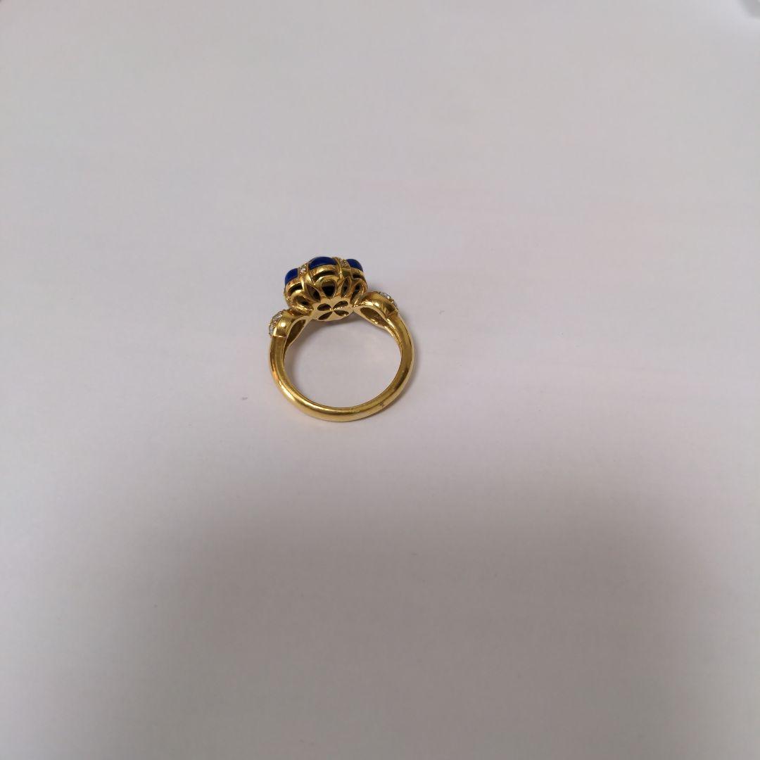 18金ラピスラズリ　ダイヤモンドリング0.42カラット11号 専用です