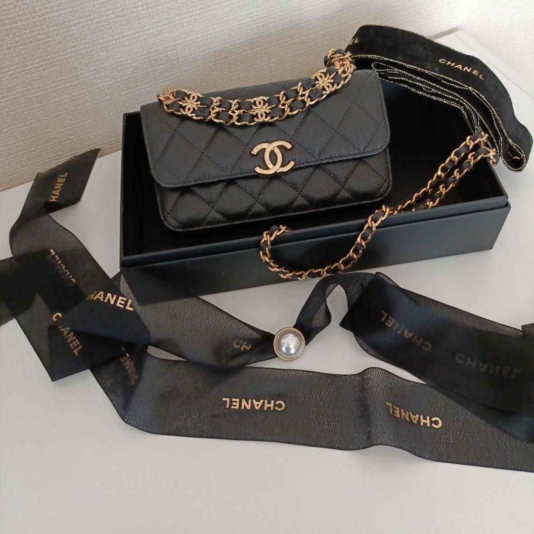 CHANEL シャネル ブラック キルティング ショルダーバッグ