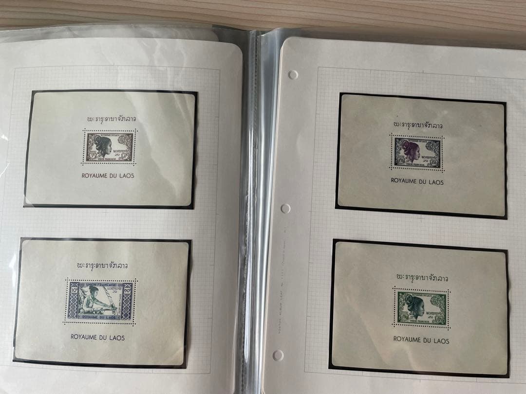 切手　ラオス　小型シート　たくさん