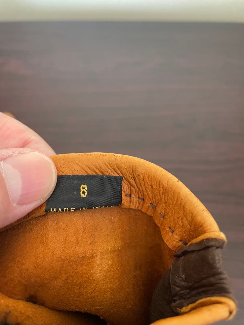 Restelli ペッカリー革手袋　キャメル　サイズ8