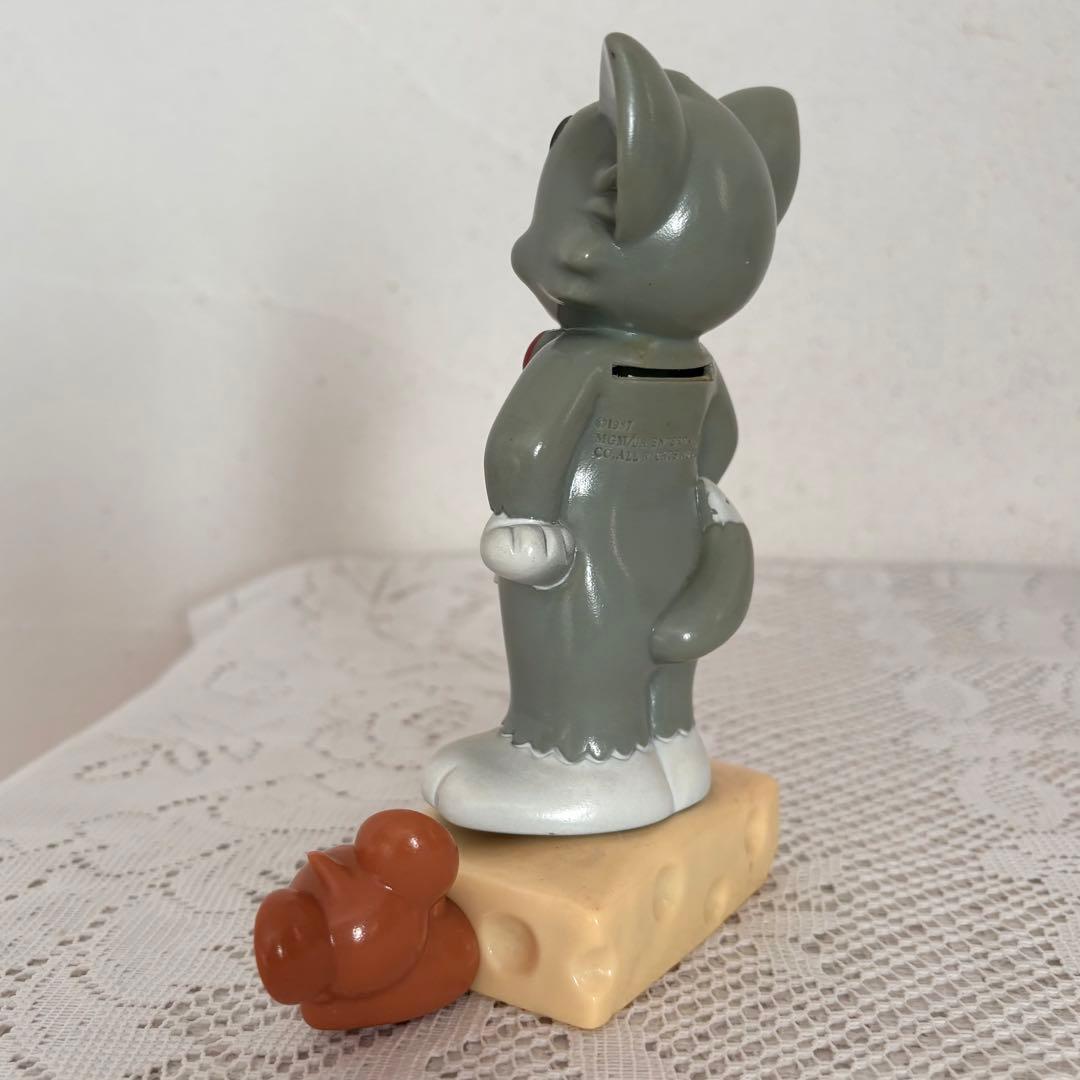 昭和レトロ 十六銀行Tom&Jerry創立110周年ソフビ貯金箱非売品フィギュア