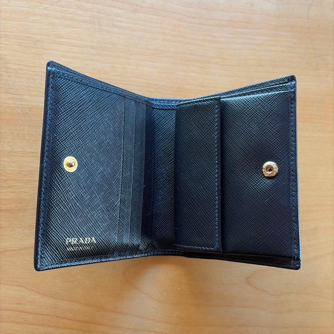 即購入可　PRADA プラダ　サフィアーノ　二つ折り財布　ミニ財布