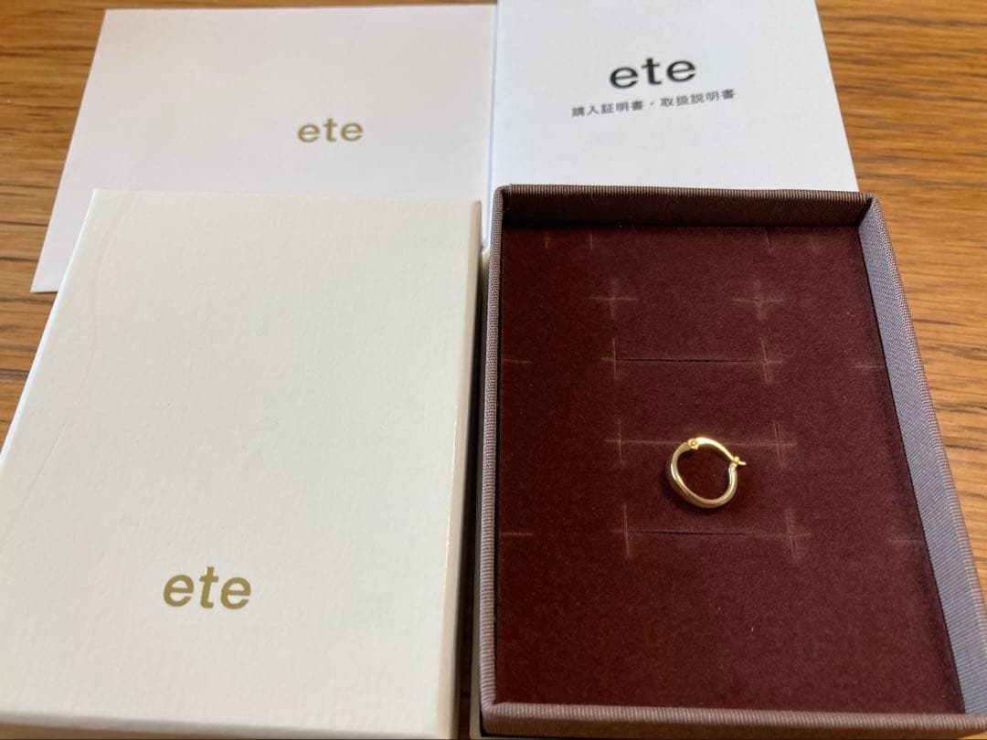 片耳　ete K10 フープピアス イエローゴールド77128300