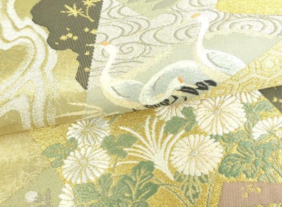 振袖フルセット6点M〜Lサイズ駒刺繍　雲取り金箔　正絹　売り切り終了