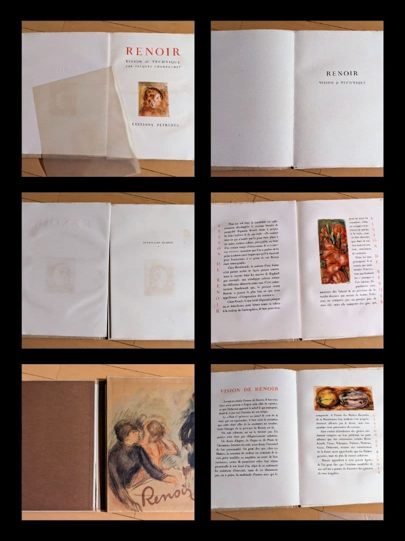 RENOIR ルノワール『創作と技法』挿絵本 リトグラフ