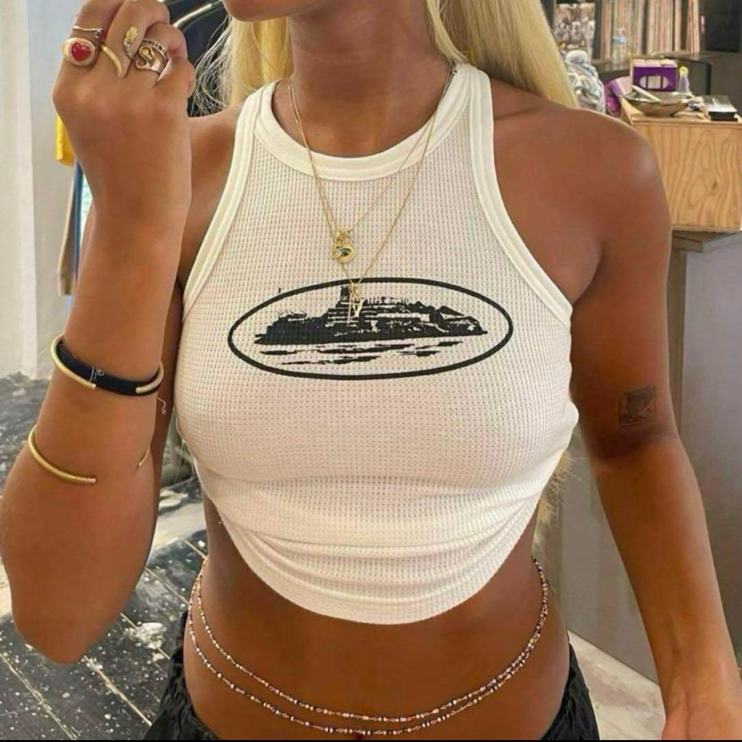 lanaちゃん着用色違い Corteiz Womens Tank Topホワイト