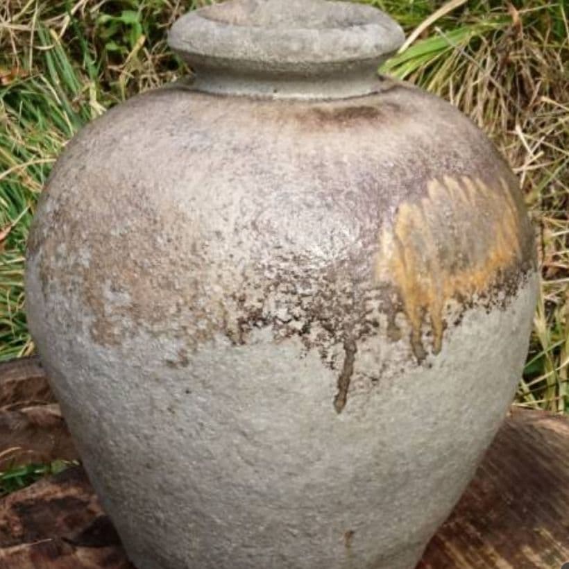 信楽自然釉大壺高さ34cm