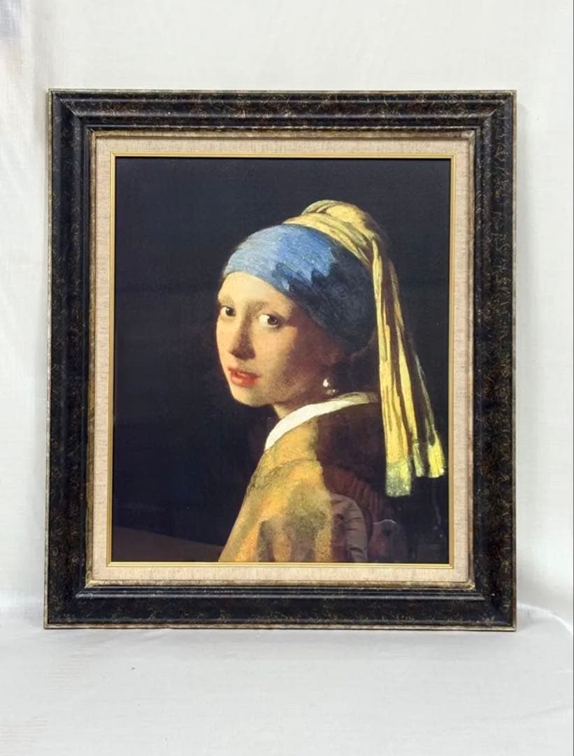 フェルメール　真珠の耳飾りの少女　青いターバンの少女　絵画　西洋絵画　印刷