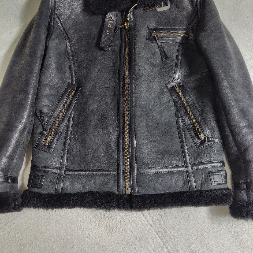 極美品　リューグーレザーズ　ムートン フライトジャケット　B-3　L