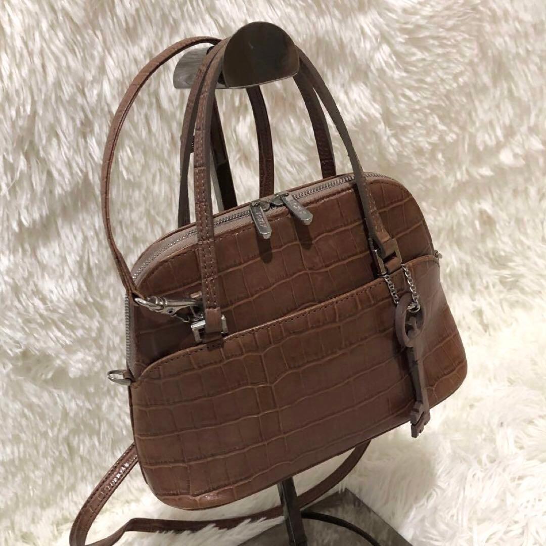 未使用級✨フォクシー レザー　2way ショルダーバッグ ポシェット