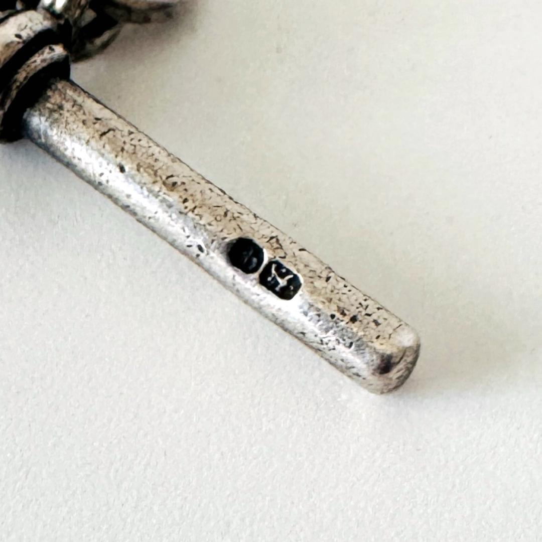 1890年★英国★アルバートチェーン/純銀製/アンティーク