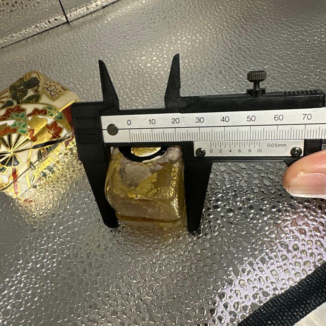 茶道具 乾山写 金彩 茶会 京焼 作家物　陶芸，宮川香雲 金箔琉璃 ニ個まとめ