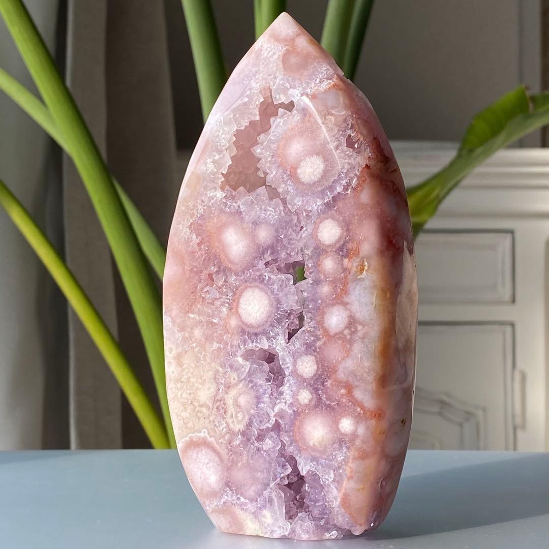 ★★★破格大特価【 高品質 ピンクアメジスト フラワーアゲートドゥルージー