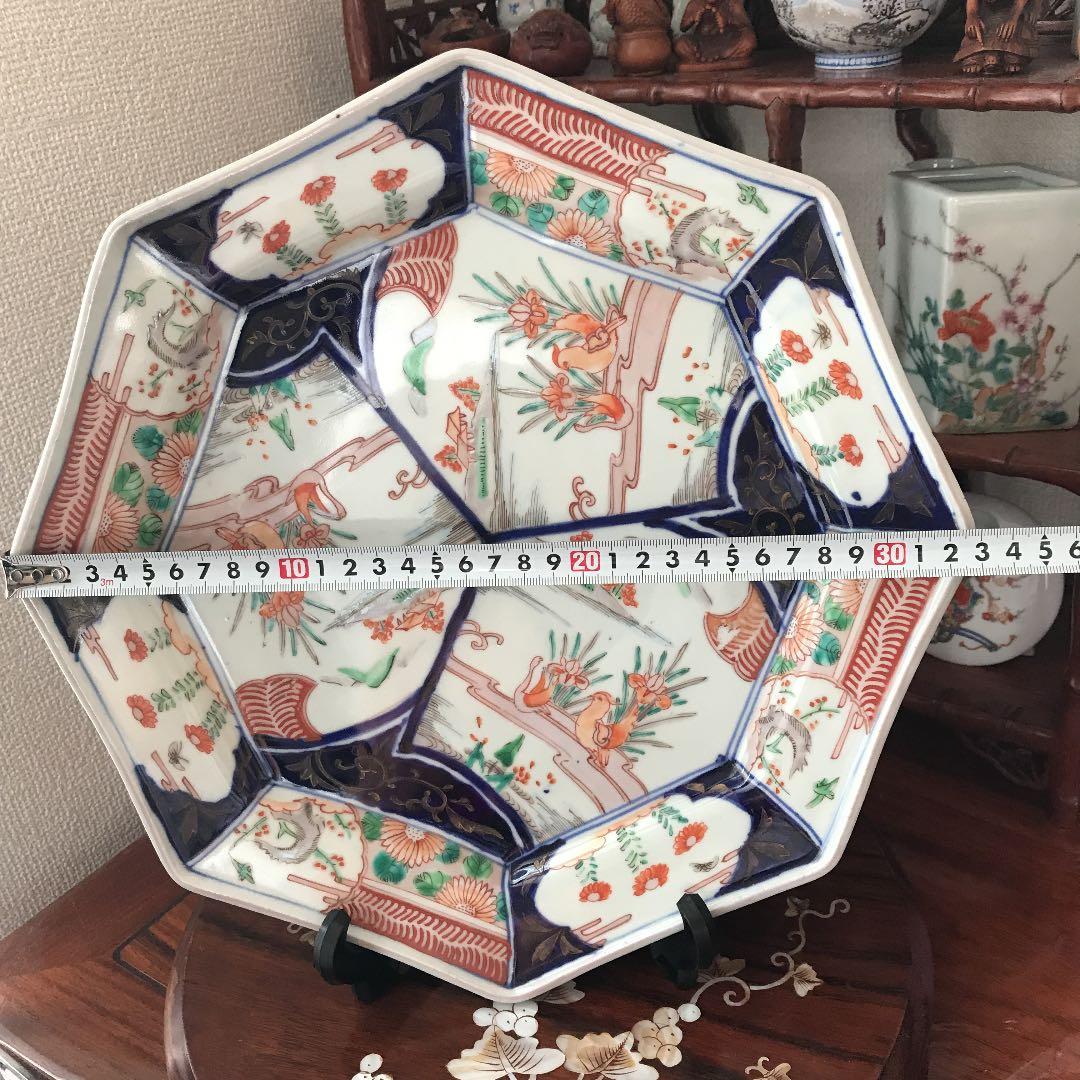 古伊万里　古美術　赤絵　飾り皿　観賞皿　年代品